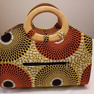 Women handmade satchels with Wooden Handle